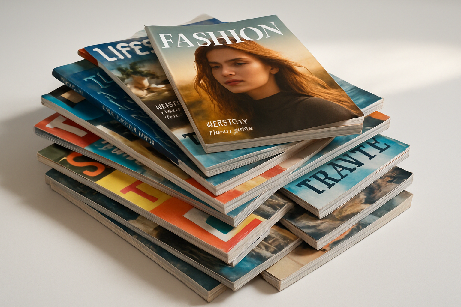 pile of magazines